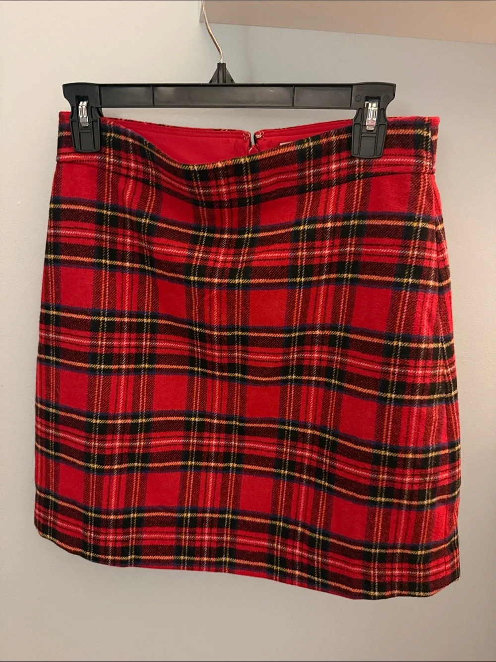 JCREW Red Plaid Mini Skirt